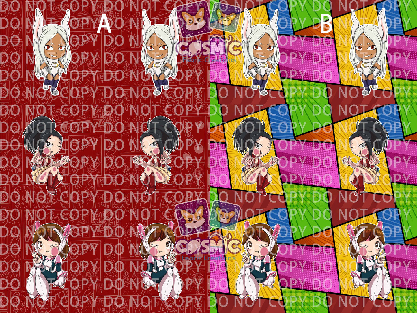Chibi Future Hero Pillow Panels