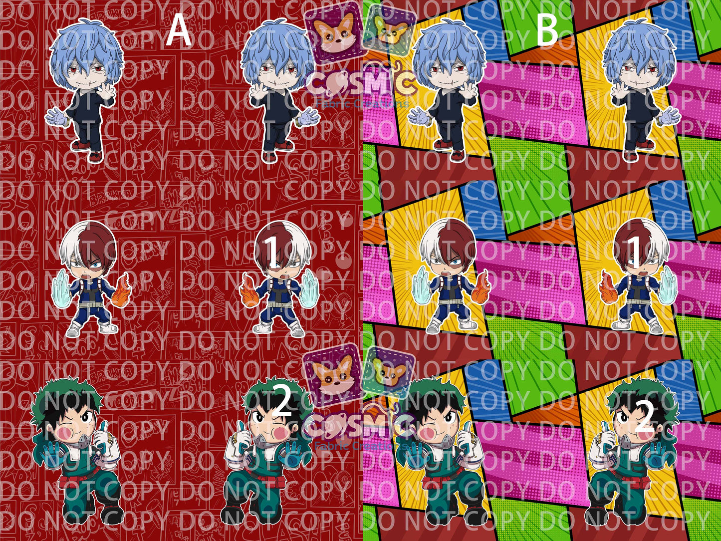 Chibi Future Hero Pillow Panels